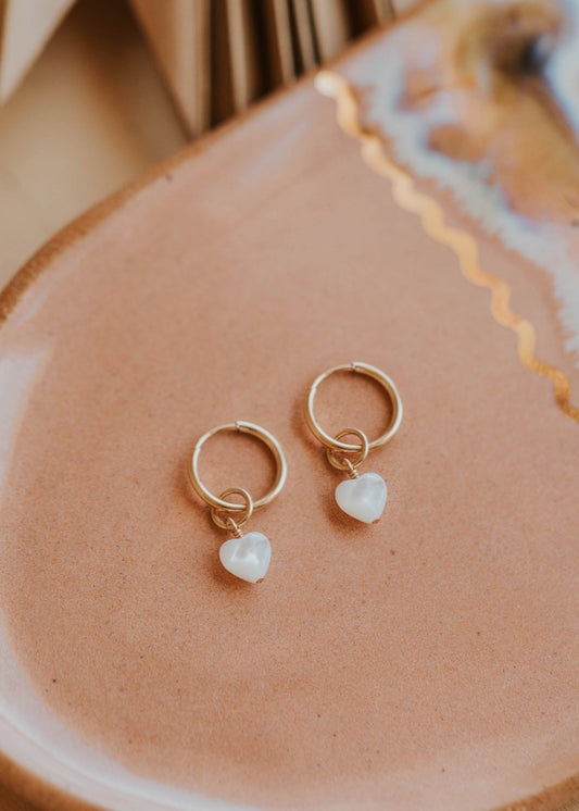 Heart Mother of Pearl Charms