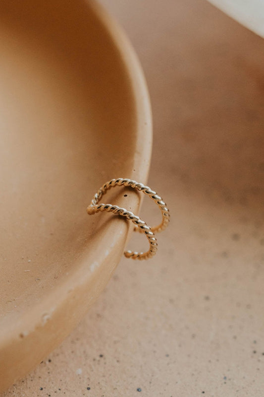 Twisted Double Up Ear Cuff