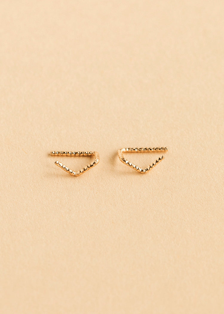 Tiny V Ear Climbers