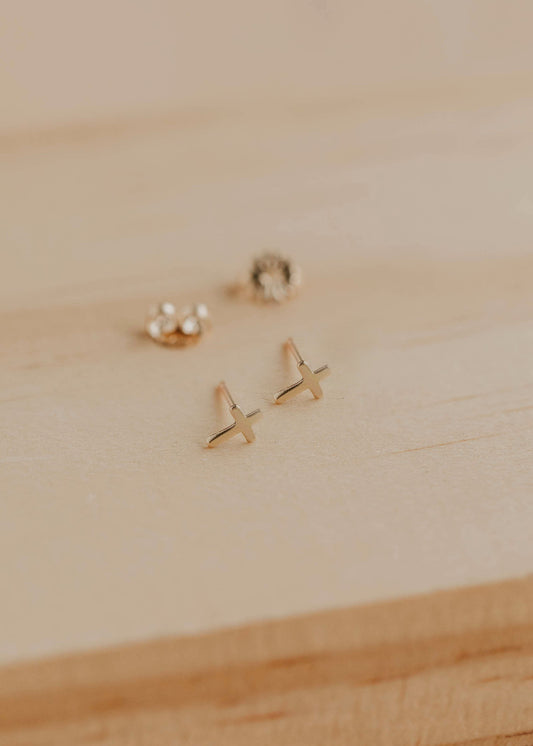 Tiny Cross Studs