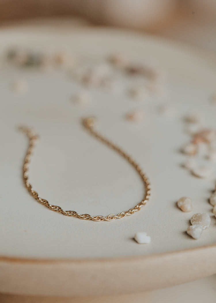 A beautiful double rope chain bracelet in 14kt Gold Fill.
