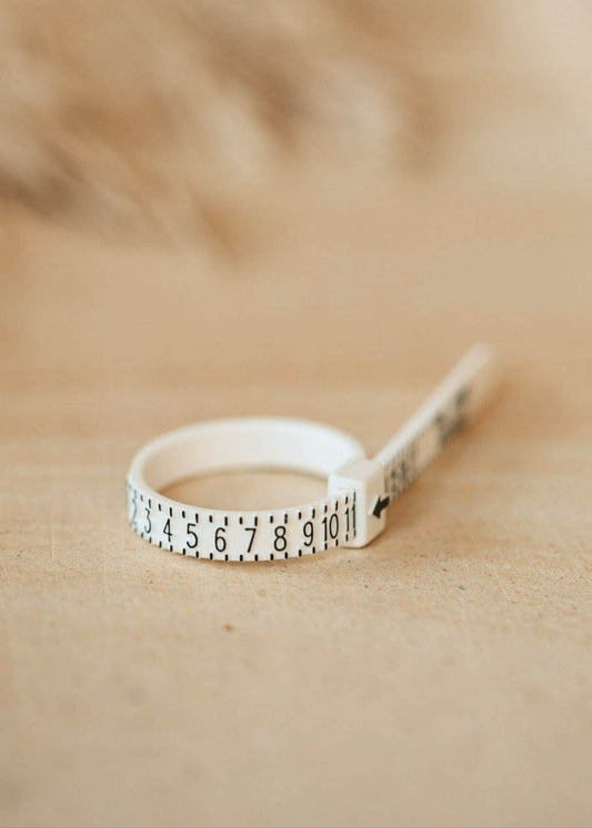 Ring sizer tool by Hello Adorn to determine your ring size.