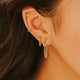 Beaded Huggie Hoops