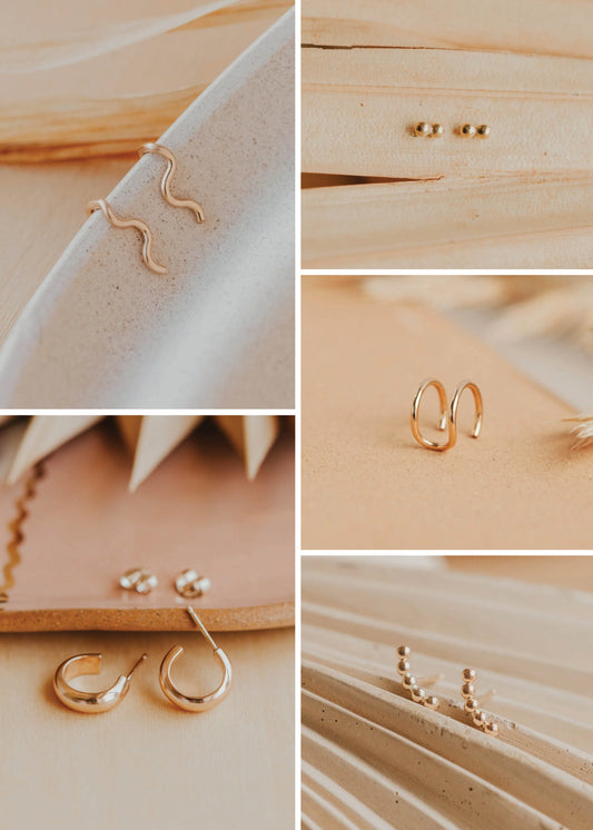 Bold Waves Earring Set