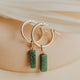 gemma hoop charm stone african jade