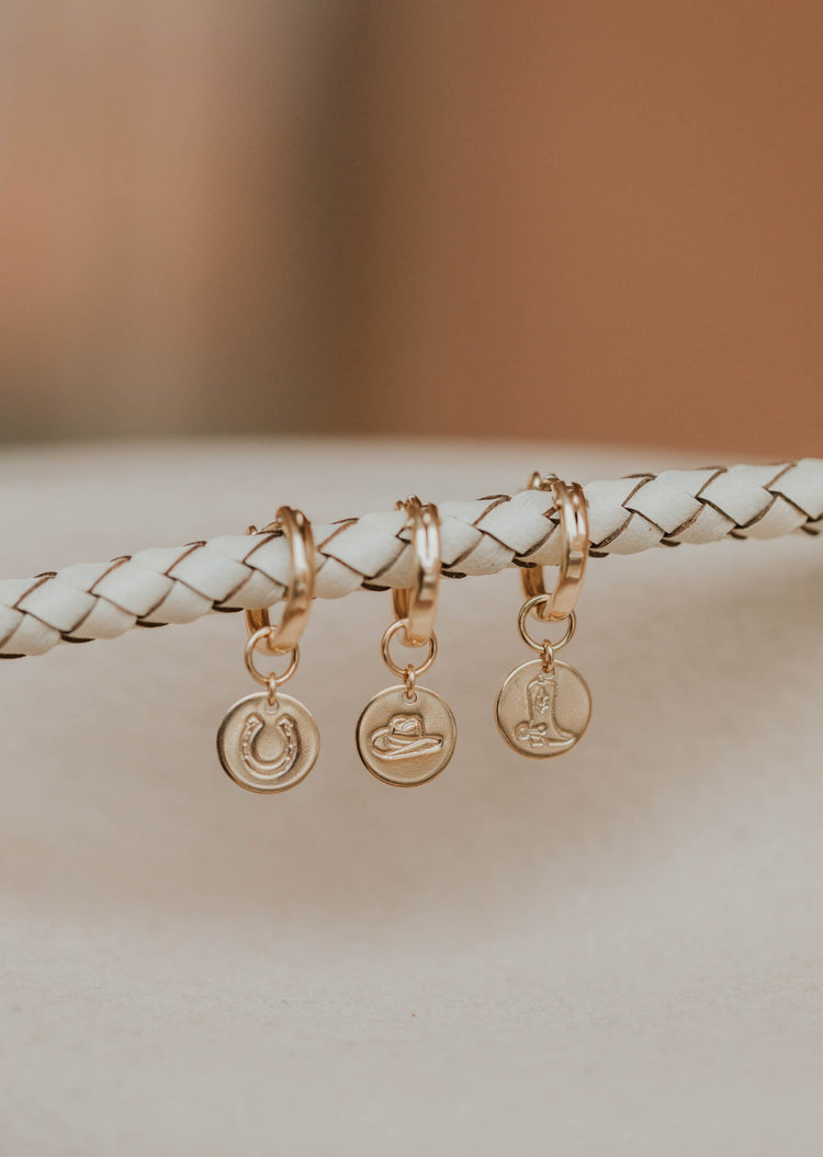 hoop earrings with charms for festival season and country music festivals