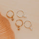 14K Gold Fill and Sterling Silver Grace Hoops by Hello Adorn - both metal options with CZ charms displayed