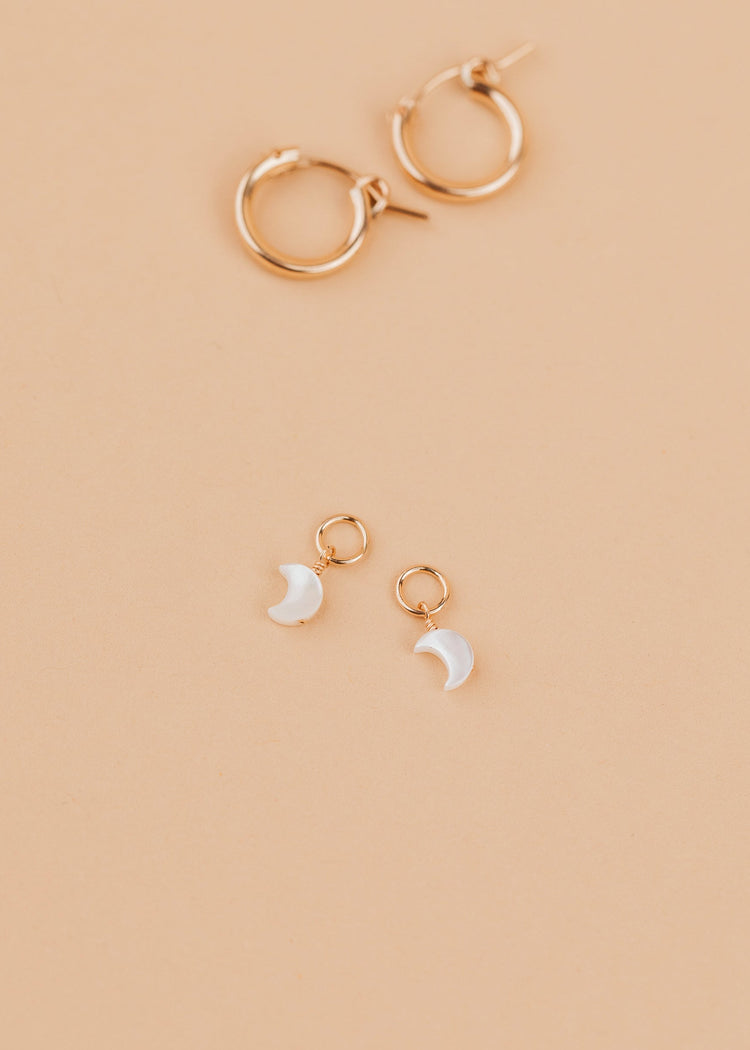 Moon Mother of Pearl Charms