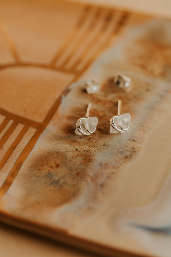 Marquise Moonstone Studs