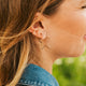 Hello Adorn Star Threader Earrings styled on a model for everyday wear.