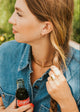 Hello Adorn Star Threader Earrings styled on a model for everyday wear.