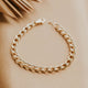 Hello Adorn Dylan chunky curb chain bold statement bracelet 14kt gold fill