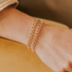 Hello Adorn model wearing double Dylan Bracelets for a bold statement