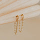 annex stud earrings ball studs with chain back