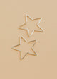 Hello Adorn Star Threader Earrings in Sterling Silver shown flat with a polished background.