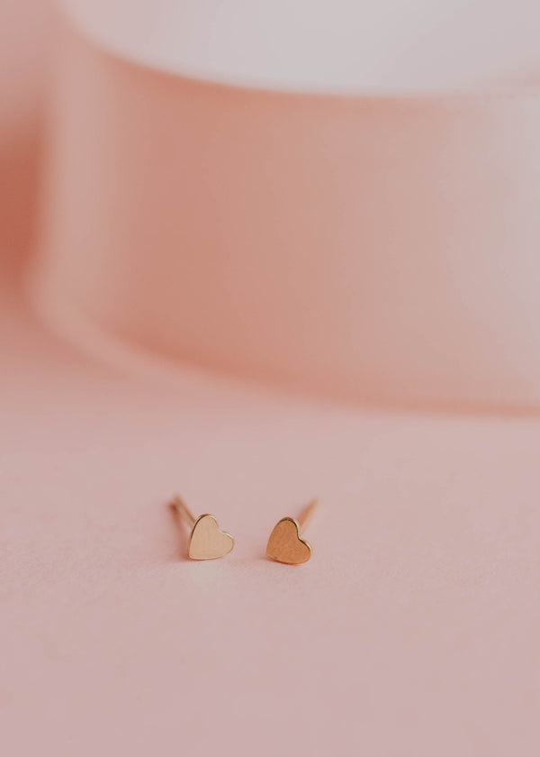 Tiny Heart Studs