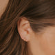 Tiny Twist Earring – 4mm + 10mm