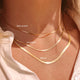 Herra gold chain necklace in three different styles of delicate chain necklace, classic, and bold chain necklace by Hello Adorn.